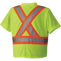 6989 Traffic Micro Mesh T-Shirt, X-Small, High Visibility Lime-Yellow OSI Industrial Sales