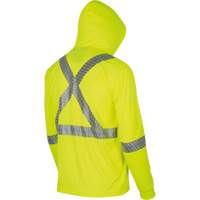 6965 Bird's-Eye Safety Hoodie, Small, High Visibility Lime-Yellow OSI Industrial Sales