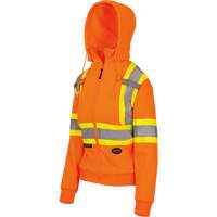 6924W Women's Fleece Hoodie with Zipper, Polyester, X-Small, High Visibility Orange OSI Industrial Sales