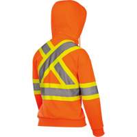 6924W Women's Fleece Hoodie with Zipper, Polyester, X-Small, High Visibility Orange OSI Industrial Sales