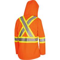 5626W The Rock Women's 300D  Quilted Safety Parka, Polyester/Polyurethane, High Visibility Orange, X-Small OSI Industrial Sales