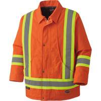5537A Parka de s&eacute;curit&eacute; matelass&eacute; en canevas de coton, Orange haute visibilit&eacute;, Petit OSI Industrial Sales