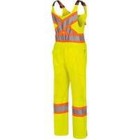 6000W Women's High-Visibility Traffic Safety Overalls, Polyester, X-Small, High Visibility Lime-Yellow OSI Industrial Sales