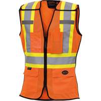 486 Women's High-Visibility Safety Tear-Away Vest, High Visibility Orange, X-Small, Polyester OSI Industrial Sales