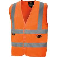 6885 High-Visibility Tricot Safety Vest, High Visibility Orange, Small, Polyester OSI Industrial Sales
