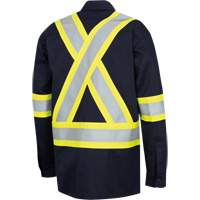 7742SF Chemise de s&eacute;curit&eacute; haute visibilit&eacute; r&eacute;sistant aux arcs &eacute;lectriques 88/12 FR-Tech, Petit, Bleu marin OSI Industrial Sales