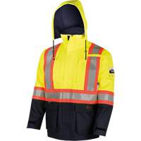 4485 Defender&reg; FR/Arc/Antistatic Trilaminate Safety Jacket, Small, Black/High Visibility Yellow, 11 cal/cm² OSI Industrial Sales