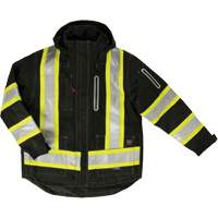 Ripstop 4-in-1 Safety Jacket, Polyester, Black, X-Small OSI Industrial Sales
