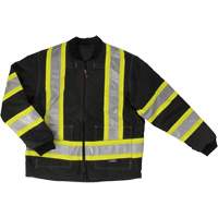 Ripstop 4-in-1 Safety Jacket, Polyester, Black, X-Small OSI Industrial Sales