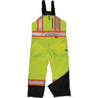 Ripstop Insulated Safety Bib Overall, Polyester, X-Small, High Visibility Lime-Yellow OSI Industrial Sales
