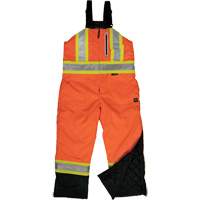 Ripstop Insulated Safety Bib Overall, Polyester, X-Small, High Visibility Orange OSI Industrial Sales