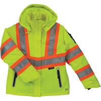 Womens Insulated Flex Safety Jacket, Polyester, High Visibility Lime-Yellow, X-Small OSI Industrial Sales