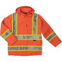 Manteau de s&eacute;curit&eacute; imperm&eacute;able en tissu ind&eacute;chirable Ripstop, Polyester, T-petit, Orange haute visibilit&eacute; OSI Industrial Sales