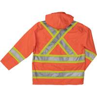 Manteau de s&eacute;curit&eacute; imperm&eacute;able en tissu ind&eacute;chirable Ripstop, Polyester, T-petit, Orange haute visibilit&eacute; OSI Industrial Sales