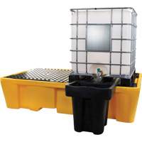 Double palette de d&eacute;versements IBC, Capacit&eacute; de d&eacute;versement 317 gal. US, 89" x 57" x 23" OSI Industrial Sales