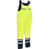Bisley&reg; Extreme Cold Bib Overall, Polyester, Small, High Visibility Lime-Yellow OSI Industrial Sales