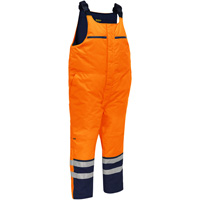 Bisley&reg; Extreme Cold Bib Overall, Polyester, Small, High Visibility Orange OSI Industrial Sales