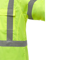 Chemise de travail &agrave; manches longues et X au dos Bisley avec X-Airflow, Poly-coton, Petit, Jaune lime haute visibilit&eacute; OSI Industrial Sales