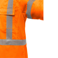 Chemise de travail &agrave; manches longues et X au dos Bisley avec X-Airflow, Poly-coton, Petit, Orange haute visibilit&eacute; OSI Industrial Sales