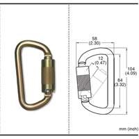 CP-03015-2 Zinc Plated Carabiner with 3/4" Gate Opening, Steel OSI Industrial Sales