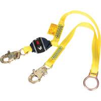 Tie-Back Web Shock-Absorbing Lanyard, 6', Snap Hook Center, Snap Hook Leg Ends, Polyester OSI Industrial Sales