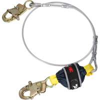 Cable Shock-Absorbing Lanyard, 6', Snap Hook Center, Snap Hook Leg Ends, Galvanized Steel OSI Industrial Sales
