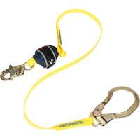 Coated Web Shock-Absorbing Lanyard, 6', Rebar Hook Center, Snap Hook Leg Ends OSI Industrial Sales