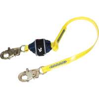 Coated Web Shock-Absorbing Lanyard, 4', Snap Hook Center, Snap Hook Leg Ends OSI Industrial Sales