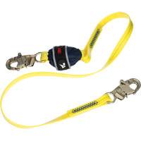 Coated Web Shock-Absorbing Lanyard, 6', Snap Hook Center, Snap Hook Leg Ends OSI Industrial Sales