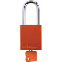 Velocity Plus Safety Lockout Padlock, Orange, Keyed Alike, Aluminum, 1-1/2" Width OSI Industrial Sales