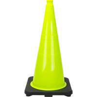 C&ocirc;ne de signalisation de premi&egrave;re qualit&eacute;, 28", Vert lime OSI Industrial Sales