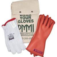 Rubber Electrical Insulating Glove Kit, ASTM Class 0, Size 8, 11" L OSI Industrial Sales