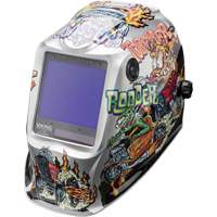 VIKING 3350 Hot Rodders Welding Helmet, 3.74" L x 3.34" W View Area, 5 - 13 Shade Range OSI Industrial Sales