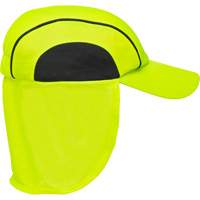 Chapeaux de refroidissement avec voiles pour le cou, Lime haute visibilit&eacute; OSI Industrial Sales