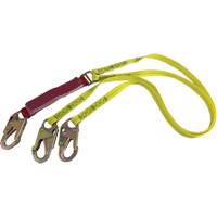 External Energy Absorber Lanyard with 3/4" Hooks, 6', Snap Hook Center, Snap Hook Leg Ends, Polyester OSI Industrial Sales