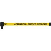 PLUS Banner, Attention - Entr&eacute;e Interdite, 15', Black and Yellow Tape OSI Industrial Sales