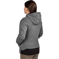 Chandail &agrave; capuchon chauffant M12 avec pile, Femmes, Moyen, Gris, Poly-coton OSI Industrial Sales