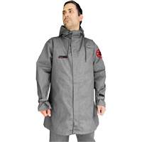 Manteau CoreMAX FR 35" avec capuchon attach&eacute;, Petit, Gris OSI Industrial Sales