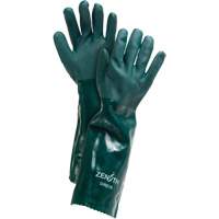 Double Dipped Green Gloves, 18" L, PVC, Cotton Jersey Inner Lining, 70-mil OSI Industrial Sales