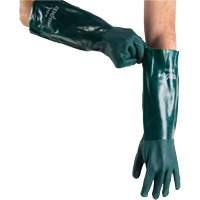 Double Dipped Green Gloves, 18" L, PVC, Cotton Jersey Inner Lining, 70-mil OSI Industrial Sales