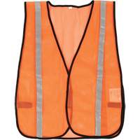 Compact Mesh Safety Vest, High Visibility Orange, Polyester OSI Industrial Sales