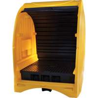 4-Drum Hard Cover Spill Pallet, 68.11" L x 61.61" W x 83.07" H, 1433 lbs. Load Capacity OSI Industrial Sales