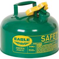 Safety Can for Combustibles, Type I, Galvanized Steel, 2 US gal., Green, FM Approved/UL/ULC Listed OSI Industrial Sales