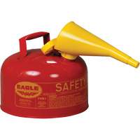 Safety Can for Flammables with Funnel, Type I, Galvanized Steel, 2.5 US gal., Red, FM Approved/UL/ULC Listed OSI Industrial Sales