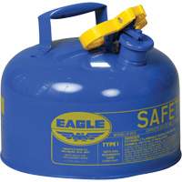 Safety Can for Kerosene, Type I, Galvanized Steel, 2.5 US gal., Blue, FM Approved/UL/ULC Listed OSI Industrial Sales