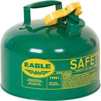Safety Can for Combustibles, Type I, Galvanized Steel, 2.5 US gal., Green, FM Approved/UL/ULC Listed OSI Industrial Sales
