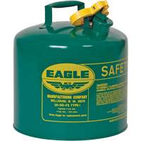Safety Can for Combustibles, Type I, Galvanized Steel, 5 US gal., Green, FM Approved/UL/ULC Listed OSI Industrial Sales