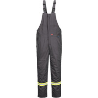 Bizflame&reg; 88/12 Insulated Bib Pants, Cotton/Nylon, Small, Grey OSI Industrial Sales
