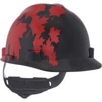Specialty V-Gard&reg; Hard Hat, Ratchet Suspension, Black/Red OSI Industrial Sales