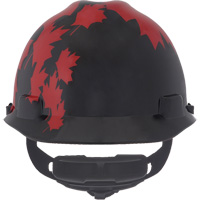 Specialty V-Gard&reg; Hard Hat, Ratchet Suspension, Black/Red OSI Industrial Sales
